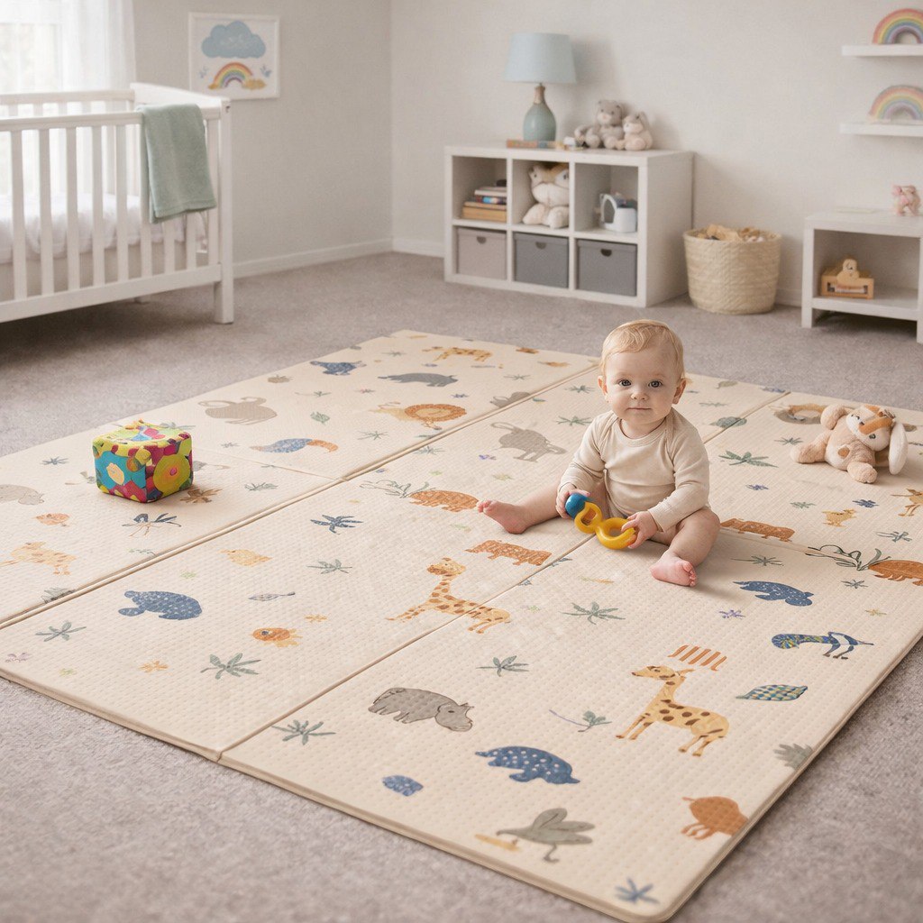 Foldable Baby Play Mat for Floor